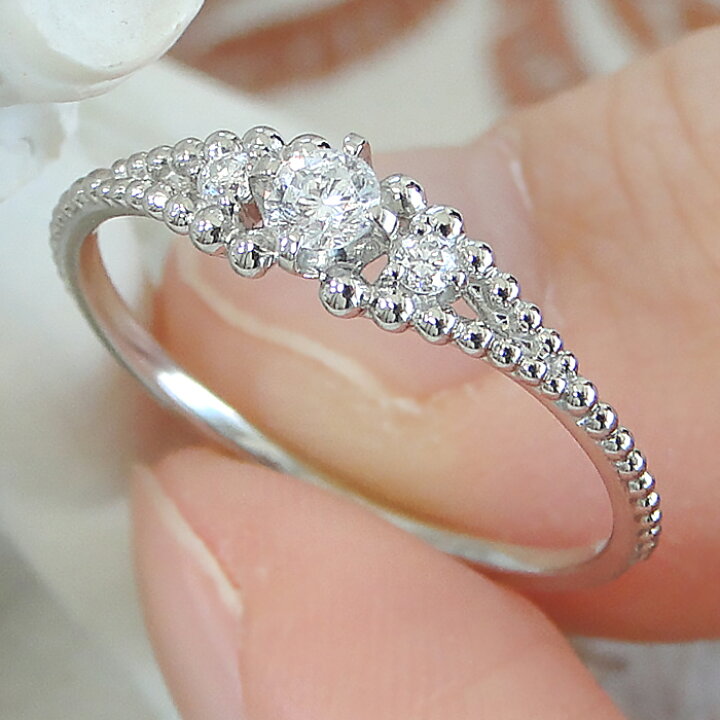 楽天市場】Pt900【0.14ct】ダイヤモンド デザイン リング【送料無料  