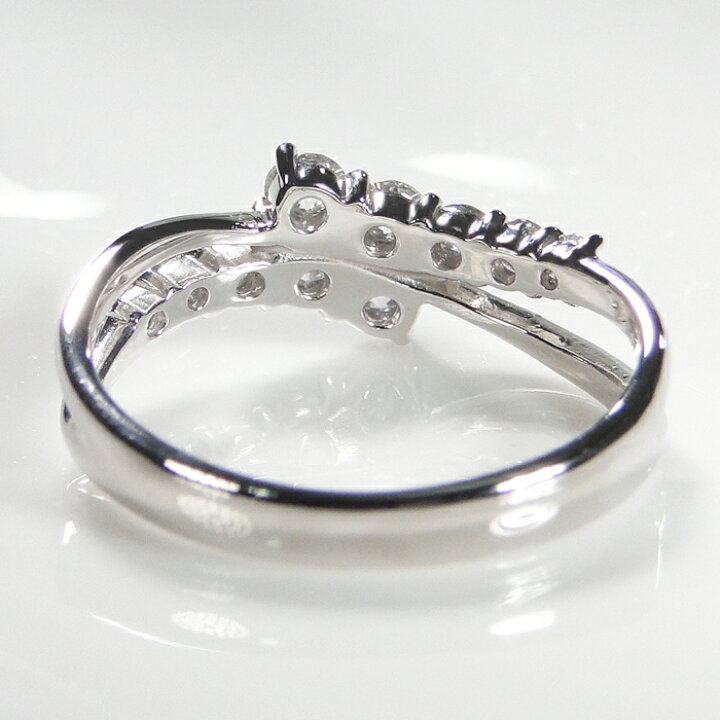 楽天市場】Pt900【0.50ct】テン ダイヤモンド リング【送料無料 