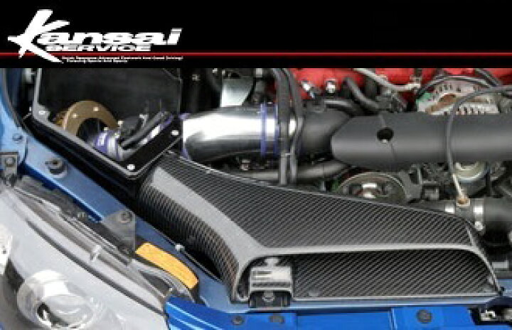中古美品 関西サービス 踏抜き カーボン エアダクト WRX STI (VAB)