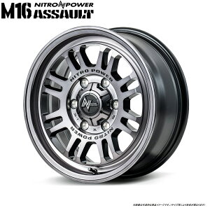 MID iCgp[ M16ATg 200n nCG[Xp [4{Zbg] 17C` :6.5J 6H PCD 139.7 INSET +38 }JT[rX NITRO POWER M16 ASSAULT J[FXeB[NA