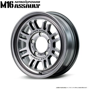 MID iCgp[ M16ATg Wj[ JB23 JB64p [4{Zbg] 16C` :5.5J 5H PCD 139.7 INSET +20 }JT[rX NITRO POWER M16 ASSAULT J[FXeB[NA