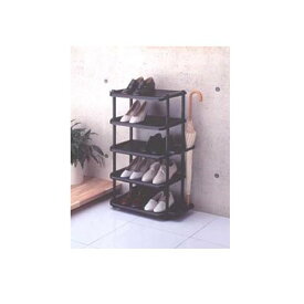 吉川国工業所 シューズラック ワイド5段 BK ブラック 靴10足・傘5本が収納出来る プレゼントにも