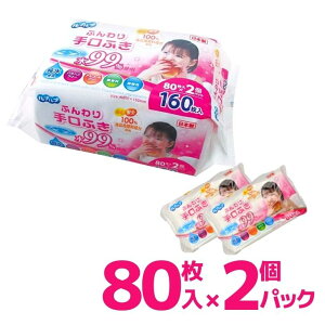 Life-do.Plus ふんわり手口ふき 水99% 80枚2P LD-039 ライフ堂 日本製 香料不使用 ベビー キッズ