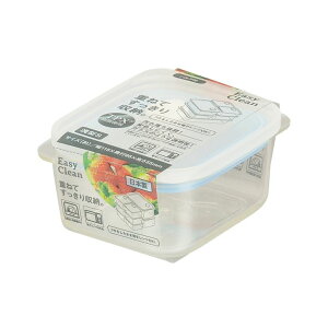 ● パール金属 EasyClean浅型密閉保存容器 S ブルー HB-2627 キッチン 保存容器 スタッキング 日本製 電子レンジOK 食洗機OK ついで買い
