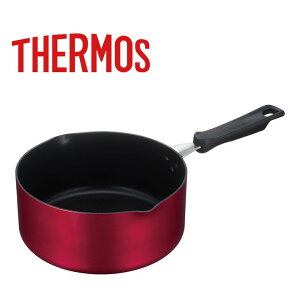 ■ thermos サーモス デュラブルシリーズ クックパン KNA レッド ブラウン KNA-020S R キッチン 20cm IH/ガス 対応 片手鍋 焦げ付かない