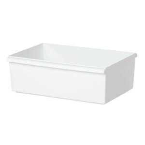 ● 吉川国工業所 JTR-02 JUST-IT コンテナー ワイド (浅) ホワイト 白 JTR-02 収納ボックス 収納ケース インナーケース シンプル ついで買い Like-it Like it ライクイット