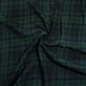 【ツイル ウィーヴ】ブラックウォッチ 織り生地 リバーシブル 織り生地 綿100% 生地 ダブル幅 幅140cm