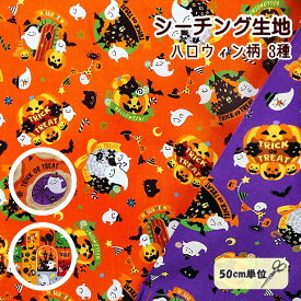 シーチング 生地 ハロウィン 2025 ガーランド総柄 額縁柄 スクエア柄 おばけ モンスター パンプキン トリックオアトリート ジャックオーランタン 手芸 クモ 黒猫 お墓 お菓子 かぼちゃ コウモリ 飴 Halloween ハロウィン柄 装飾 ハンドメイド 手作り