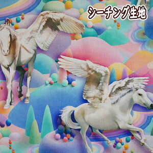 シーチング 生地 インクジェット リアル ペガサス ペガサス柄 綿100% 布 手芸 かっこいい