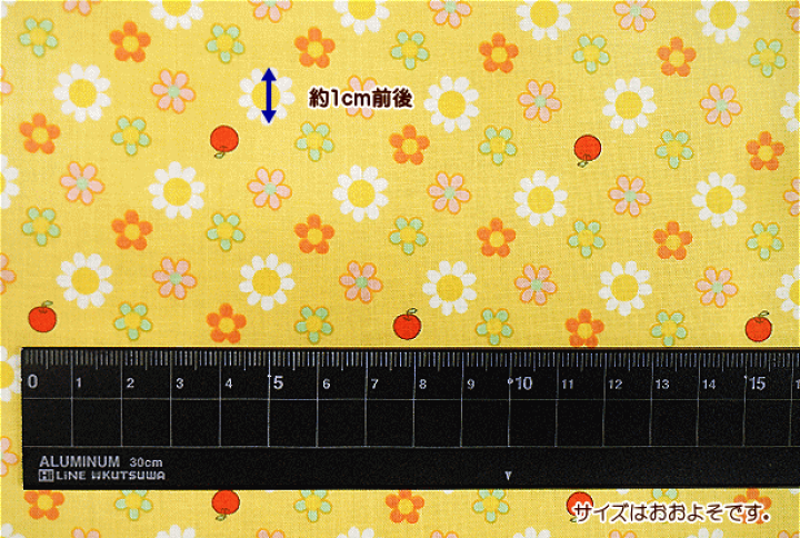 楽天市場】スケア 生地 キルトゲイト 小花とりんご 小花柄 花