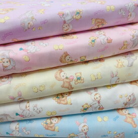 キルトゲイト ともだちひよこちゃん ヒヨコ ぷにぷにキャンディ シーチング 生地 punipunicandy Quilt Gate 夢かわいい テディベア 赤ちゃん 赤ちゃん柄 猫 子供 こども レース柄 手芸