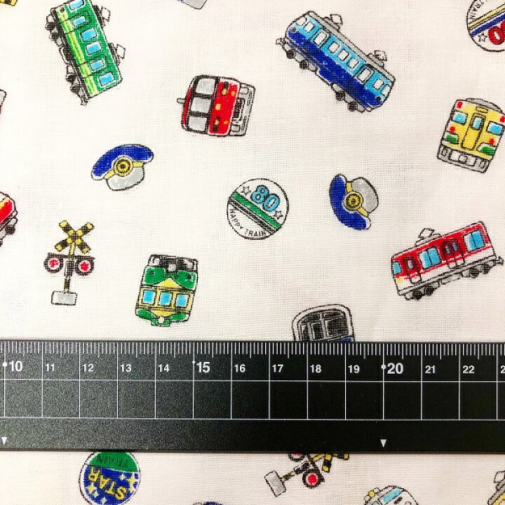 楽天市場 Wガーゼ ダブルガーゼ 電車 新幹線柄 正面 綿100 生地 布男の子 手芸レースのフェアリーレース