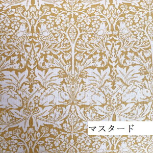 ウィリアムモリス 兄弟うさぎ ブレアラビット Brer Rabbit or Brother Rabbit シーチング 生地 アンティーク調 アールヌーボー 花 VA10013S 公式 おしゃれ 北欧風 日本製