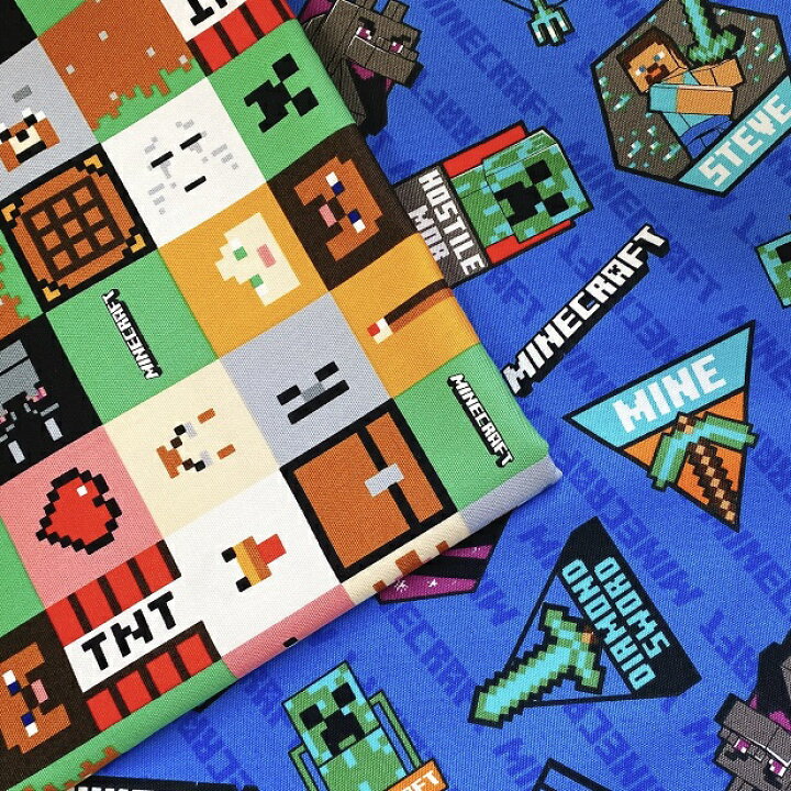 楽天市場 1m単位販売 オックス 生地 Minecraft マインクラフト レシピ付き マイクラ グッズ マインクラフト Youtube クリーパー エンダーマン 綿100 布 コットンオックス 手芸 キャラクター生地 スケルトン まいぜんシスターズ 手芸レースのフェアリーレース
