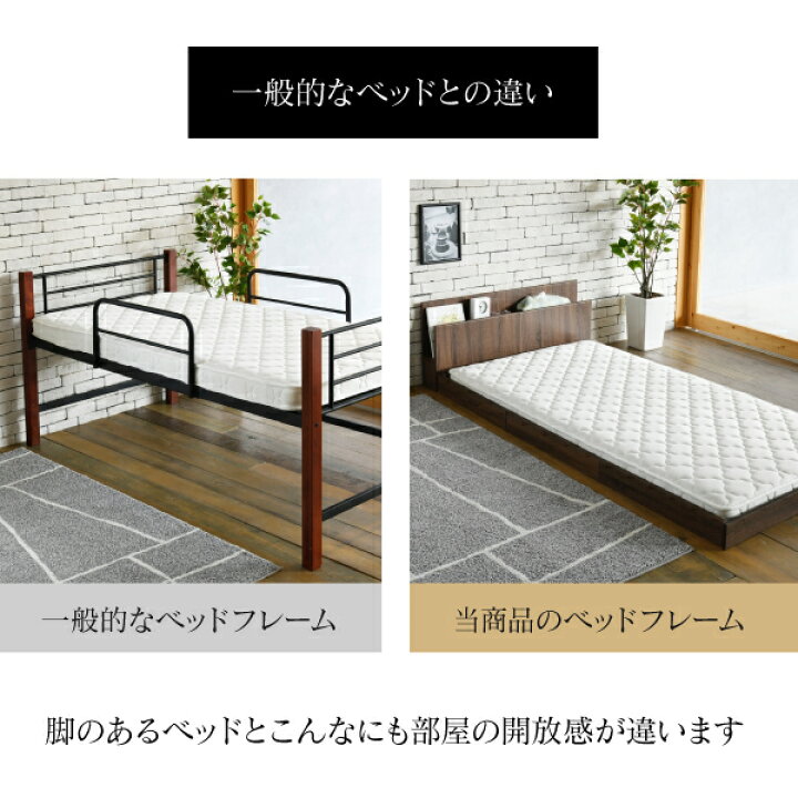 楽天市場】ローベッド マットレス付き すのこ シングル 幅103 奥行216 