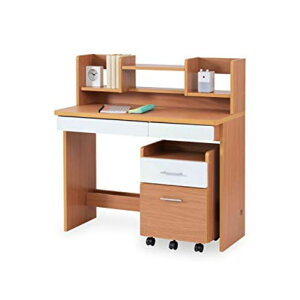 学習机 学習デスク シンプル コンパクト 白 ホワイト ピンク 幅100 引き出し付き 木製 子供 小さめ 奥行45 ホワイト 白 ピンク 送料無料