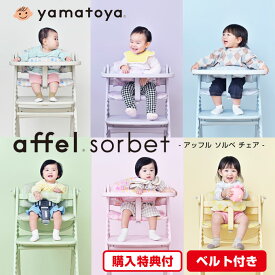 【選べる購入特典】【大和屋公式認定店】アッフルソルベ チェア アッフル ソルベ チェア ベビーチェア AFFELチェア AFFEL チェア セーフティチェアベルト付 セーフティベルト 大和屋 yamatoya ハイチェア キッズチェア ダイニングチェア