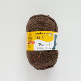 REGIA Tweed（レギア ツイード）4ply 50g 00010 / バークブラウン ☆4本撚り 靴下用毛糸 ソックヤーン 手編み 手あみ 編み物 シャッヘンマイヤー