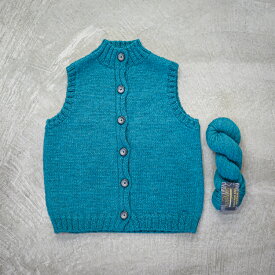 【MK-013】シンプルなベスト レシピ 毛糸とレシピのセット