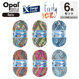 ［6色セット］Opal Xlarge Frosty 8ply（フロスティ アイス）11350 11351 11352 11353 11354 11355