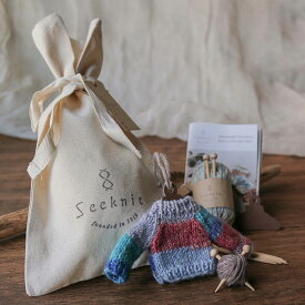 Seeknit Ornament Kit 棒あみ針でつくるミニセーター キット ◇ オーナメント 毛糸 あみ針 編み針 クリスマス ギフト プレゼント セーター セット 編み物 あみもの 初心者