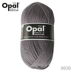 毛糸 Opal オパール Uni 9936 / スモークグレー てあみ かぎ針 棒針 ニット 手編み 編み物 手芸 ハンドメイド 手作り