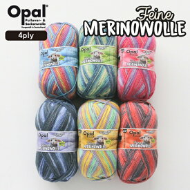 Opal Feine Merinowolle 4ply（ファインメリノウール）11550 11551 11552 11553 11554 11555 オパール / ソックヤーン 靴下用毛糸 てあみ ニット 手編み 編み物 手芸 ハンドメイド 手作り かぎ針 棒針