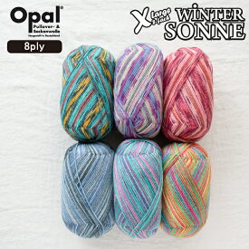 Opal Xlarge Wintersonne 8ply（ウィンターゾネ）11430 11431 11432 11433 11434 11435 オパール / ソックヤーン 靴下用毛糸 てあみ ニット 手編み 編み物 手芸 ハンドメイド 手作り かぎ針 棒針
