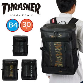 【P最大37倍 | お買い物マラソン】 スラッシャー リュック THRASHER 30L 撥水 通学 男子 女子 メンズ レディース ボックス型 大容量 リュックサック スポーツリュック ボックスリュック 中学生 高校生 大学生 大人 大きめ スクエア THR-260