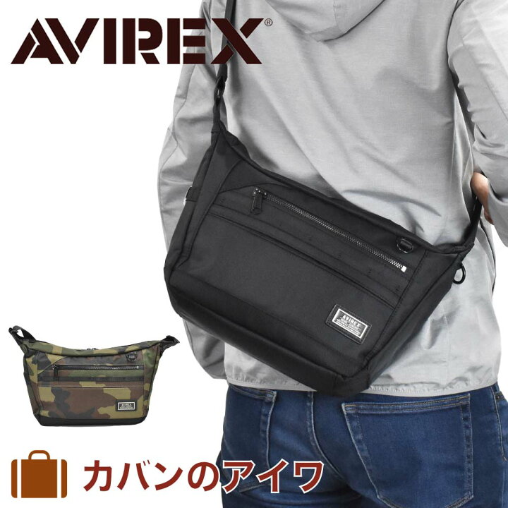 楽天市場 アビレックス ショルダーバッグ Avirex バッグ アヴィレックス メンズ レディース ショルダーバック ショルダー 斜めがけバッグ 斜め掛けバッグ ブランド 人気 軽量 男性 かっこいい ソリッド ミリタリー ブラック 迷彩 Ax52 カバンのアイワ