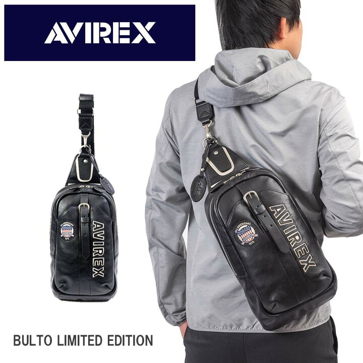 楽天市場】【限定】 AVIREX アビレックス ボディバッグ 本革 