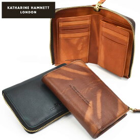 キャサリンハムネット KATHARINE HAMNETT LONDON ミドルウォレット 財布 二つ折り 縦型 本革 メンズ レディース FLUID フルイド 革 レザー 2つ折り 2つ折り財布 二つ折り財布 プレゼント 男性 人気 ブランド 大容量 490-59202