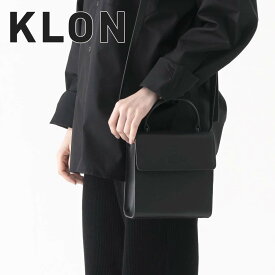 【4/20限定★全商品ポイント10倍】 KLON クローン ミニトートバッグ ショルダーバッグ 2WAY レディース ACTIVE LEATHER BAG -VNM- FLAP TYPE トート ハンドバッグ ミニトート おしゃれ かわいい BLACK × BLACK