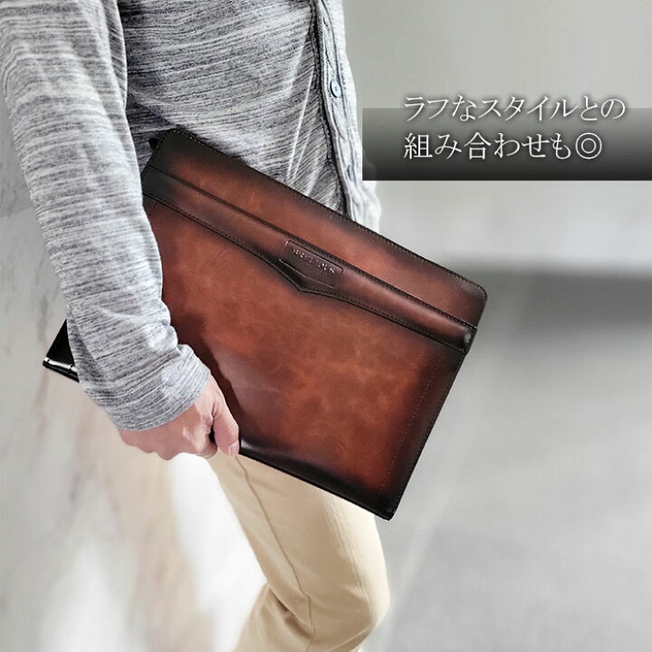 楽天市場】クラッチバッグ セカンドバッグ メンズ レトロ A4クリア 