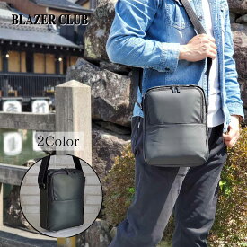 ショルダーバッグ カジュアルバッグ メンズ 縦型 縦 B5 軽い 斜めがけ 大人 かっこいい ナイロン シンプル 縦 縦型 街持ち 普段使い 通勤 旅行 レジャー 黒 カーキ ブランド BLAZER CLUB ブレザークラブ KBN33755