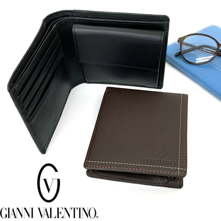 楽天市場】二つ折り 財布 革 メンズ GIANNI VALENTINO クラスタル 二 