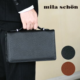 mila schon ミラショーン Nero ネロ セカンドバッグ メンズ ブランド 本革 クラッチバッグ レザー 軽量 日本製 メンズ バッグ 小さめ 197206