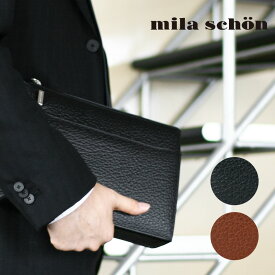 mila schon ミラショーン Nero ネロ セカンドバッグ メンズ ブランド 本革 クラッチバッグ レザー 軽量 日本製 メンズ バッグ 小さめ 197212