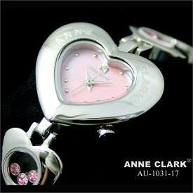 ベゼルもブレスも、全てが「ハート」モチーフの腕時計！ ANNE CLARK ハートベゼル腕時計 AU1031-17 レディース腕時計 天然シェル ピンク文字盤 アンクラーク レディースウォッチ 時計 婦人 ブレスウォッチ かわいい 防水 通販