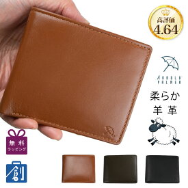 二つ折り財布 メンズ 本革 アーノルドパーマー ARNOLD PALMER ブランド 二つ折り 財布 メンズ 小銭入れ付 4AP3205 折財布 男性 紳士 革 レザー 使いやすい おすすめ さいふ サイフ メール便
