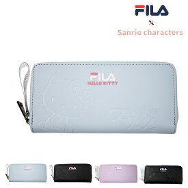 【ポイント最大37倍 楽天スーパーセール】財布 レディース 長財布 フィラ FILA サンリオ SANRIO かわいい ラウンドファスナー 長財布 ハローキティ クロミ ファスナー 小銭入 ウォレット サイフ 小学生 中学生 高校生 大人 黒 紫 青 SFS-0011 SFS-0021