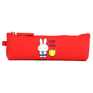 NUU-Smart miffy and tulips ペンケース ペンポーチ 小物入れ メール便送料無料 ヌウスマート ミッフィー チューリップ ジッパーポーチ ファスナー 花柄 グッズ 大人 かわいい レディース シリコン p