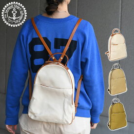 リュックサック 国産帆布 姫路レザー 本革 B5サイズ 日本製 大人リュック SEAGULL SHIP シーガルシップ BAGGY PORT バギーポート高島 富士金梅 パラフィン加工 撥水 防水帆布 バッグ 革 おしゃれ マリエルリュック フレンチシック メイドインジャパン デイリーバッグ 母の日