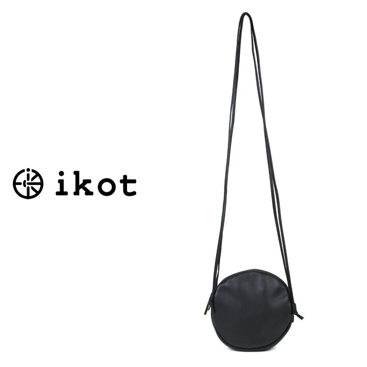 楽天市場】円形ミニショルダーバッグ ブラック 黒 牛革 ikot イコット 