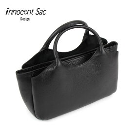 ブラックフォーマルバッグ ハンドバッグ 両あおりポケット 本革 レディース 日本製 innocent Sac イノセントサック 冠婚葬祭 慶弔 シュリンクレザー 牛革 メイドインジャパン 国産 ブラック 黒色 女性用 婦人用 送料無料 あす楽 母の日