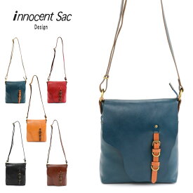 ショルダーバッグ コンパクト レディース 姫路レザー 角底 本革 innocent Sac イノセントサック 日本製 メンズ 男女兼用 ユニセックス 送料無料 あす楽 母の日