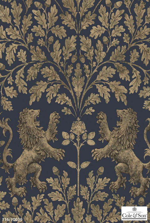 楽天市場 送料無料 輸入壁紙 イギリス製 獅子 エレガント ヨーロピアン 布 のりなし壁紙 Cole Son コールアンドサン 52cm 10m ロール 116 全4色 ブラウン ワインレッド ブラック クロス Diy リフォーム 1ロール単位 カベコレ 壁紙コレクション