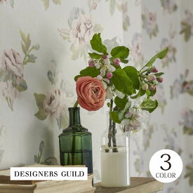 【送料無料】 輸入壁紙 テシード イギリス 花柄 フラワー ローズ バラ DESIGNERS GUILD/デザイナーズギルド （52cm巾 × 10m巻）［1ロール単位］