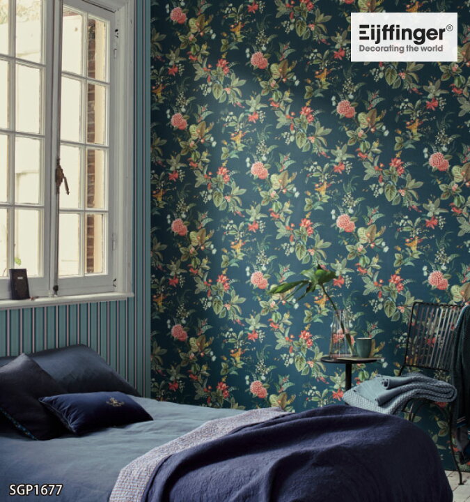 楽天市場 サンゲツ Xselect 輸入壁紙 オランダ Eijffinger 花柄 植物 52cm巾 Sgb2378 他 全4種類 Pipstudio Floris 壁紙 1ロール単位 カベコレ 壁紙コレクション