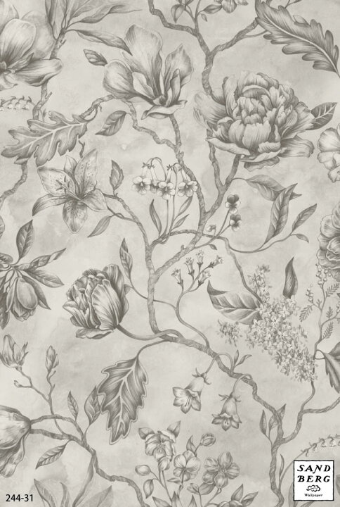 楽天市場】輸入壁紙 ロール売り スウェーデン 花柄 フラワー シック 